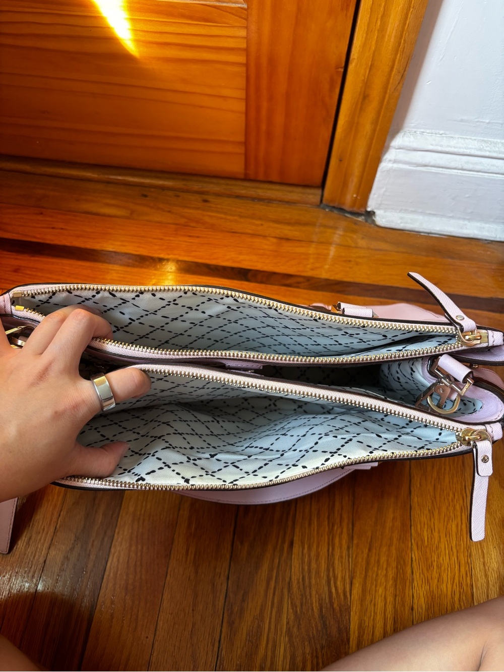 kate spade Blush Pink Structured Tote with Removable Strap - Picture 4 of 4
